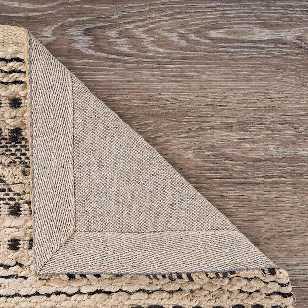 L&amp;R Resources Bleached Naturals 7&#39;9&quot; x 9&#39;9&quot; Jet Black Area Rug, , large