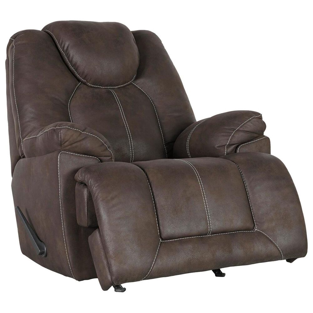 Ashley Warrior Fortress Manual Rocker Recliner in Coffee, , large