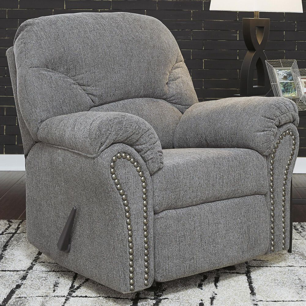 Signature Design by Ashley Allmaxx Rocker Recliner in Pewter, , large