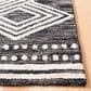 Safavieh Micro-Loop MLP156H 5" Square Charcoal and Ivory Area Rug, , large