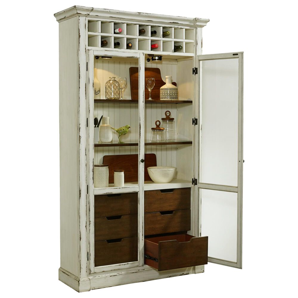 Chapel Hill 47.25&quot; PFC Curio in Antique White, , large