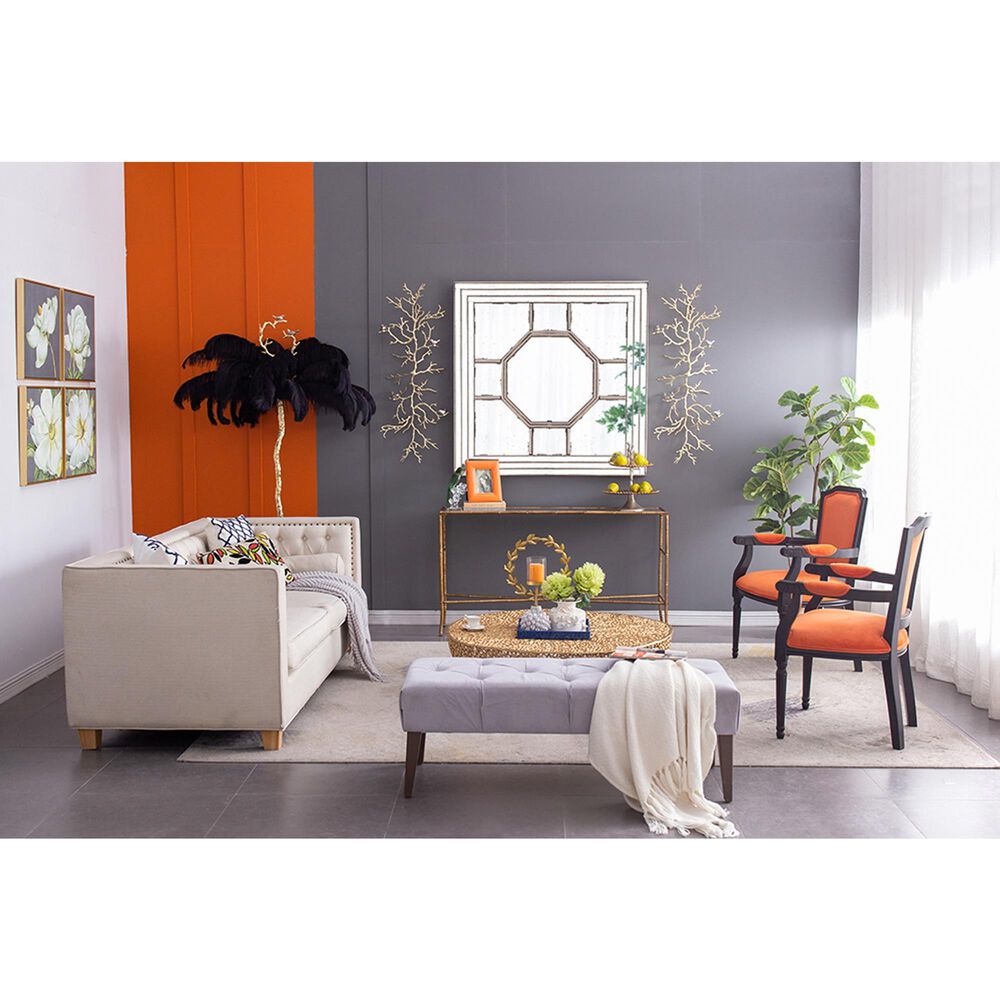 A&amp;B Home Irving Wall Mirror in Sliver and Weathered Gold, , large