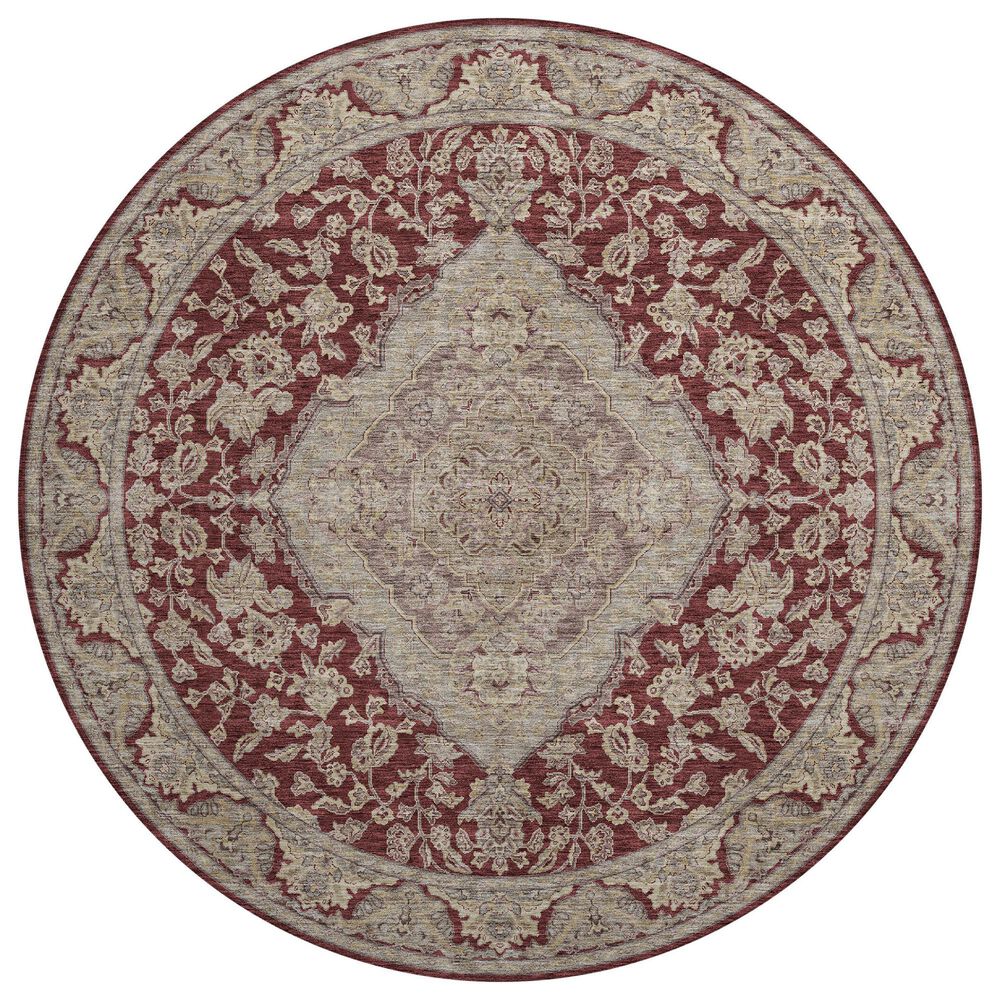 Dalyn Rug Company Hatay 8" Round Garnet Area Rug, , large
