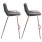 Zuo Modern Desi Counter Chair in Black/Dark Brown (Set of 2), , large