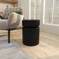 37B Metal Drum End Table in Black, , large