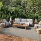 Nourison Courtyard Ivory and Charcoal 8" x 10" Indoor/Outdoor Area Rug, , large