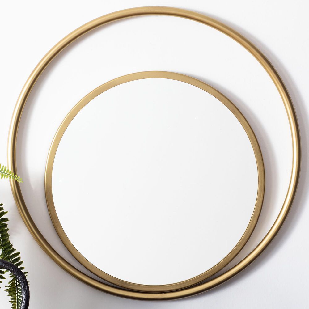 Safavieh Wonder Mirror in Brushed Brass, , large