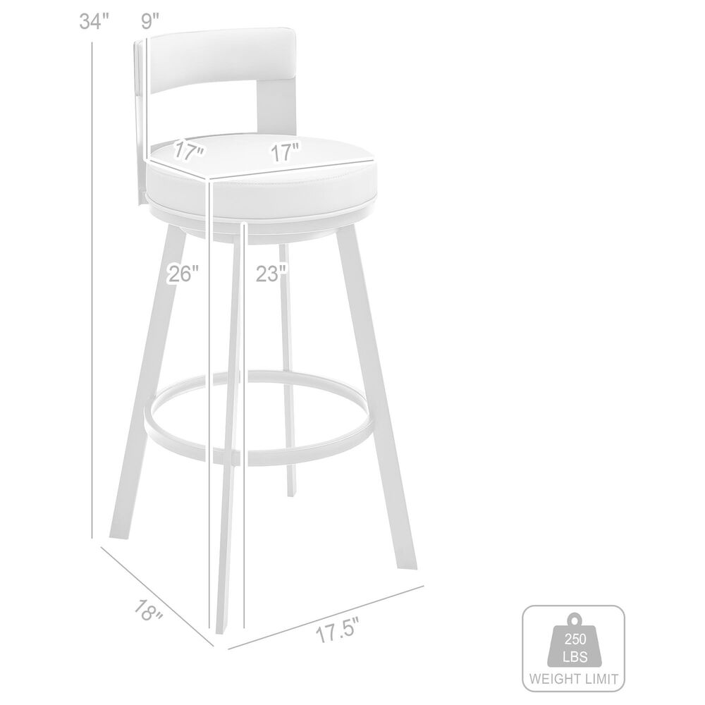 Blue River Flynn 26&quot; Swivel Counter Stool in Brown, , large