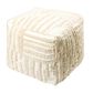 L.R. Home Accent Pouf in Beige and Cream, , large