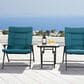 Furniture of America Bastia 3-Piece Patio Conversation Set in Teal, , large