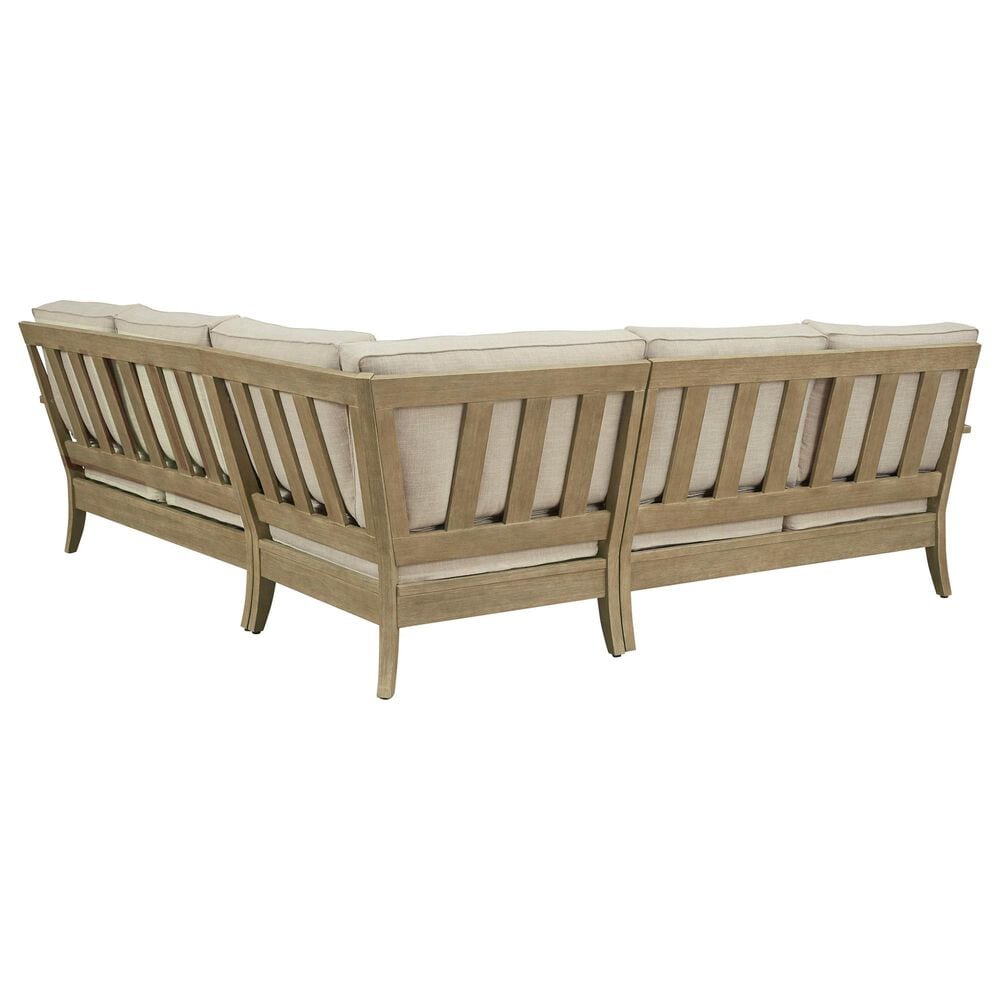Ashley Clare View 3-Piece Outdoor Sectional in Beige, , large