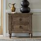 Belle Furnishings Americana Farmhouse 2 Drawer Nightstand in Dusty Taupe and Black, , large