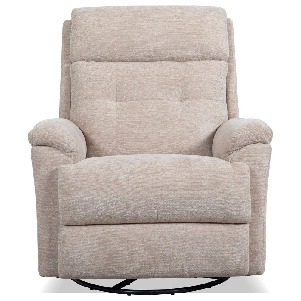 Flexsteel Sophisticated Power Swivel Gliding Recliner with Power Headrest and Lumbar in Oat, , large