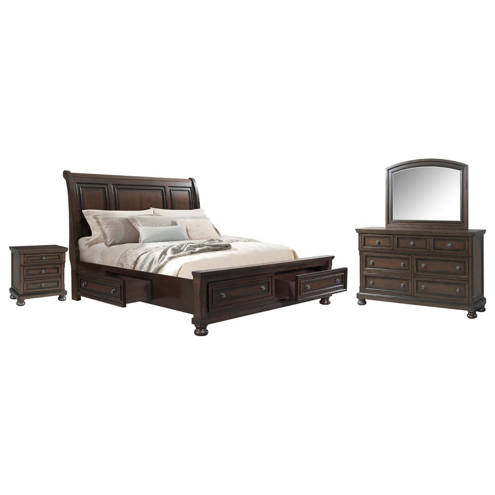 Mayberry Hill Kingston 4-Piece Queen Bedroom Set in Rich Walnut, , large