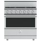 Hestan KRD Series 5.8 Cu. Ft. Slide-In Liquid Propane Gas Range with 5-Burner in Stainless Steel, , large