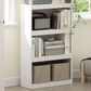 HOMLUX Enhanced Home 3-Tier Adjustable Shelf Bookcase in White, , large