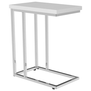 Timberlake Hastings Home Side Table in Chrome and White, , large