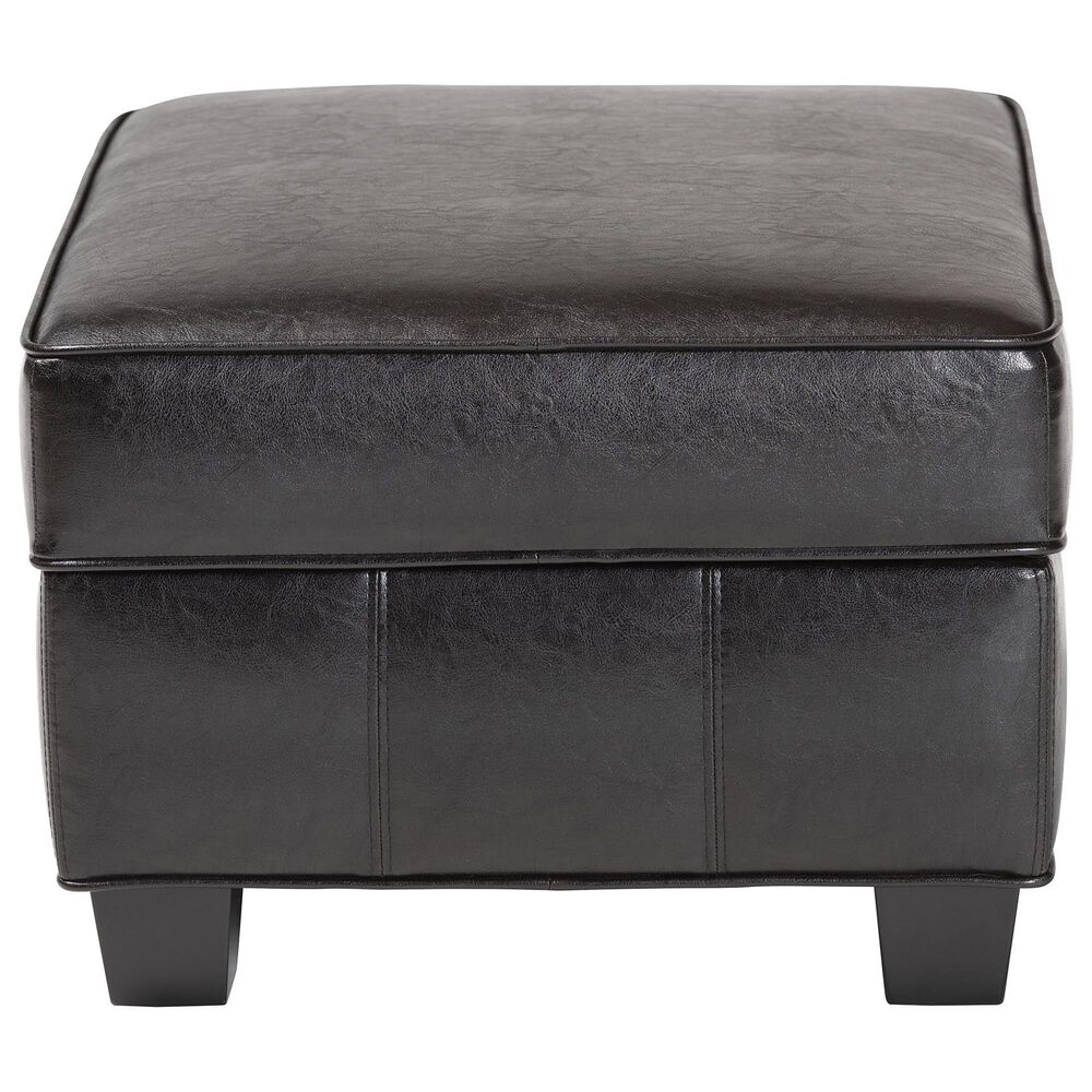 Baxton Studio Agustus Storage Ottoman in Brown, , large