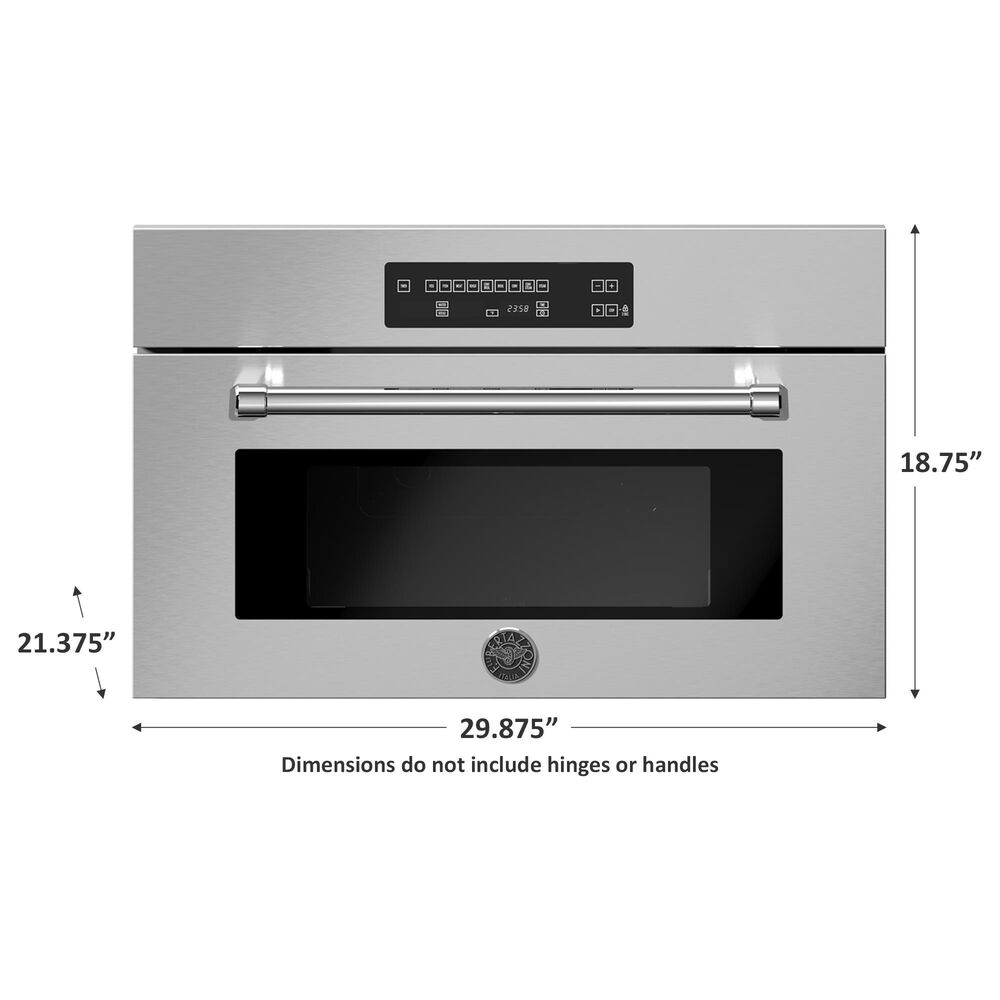 Bertazzoni Master 30&quot; Single Steam Electric Wall Oven in Stainless Steel, , large