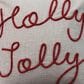 Creative Coop Holly Jolly 20" Square Throw Pillow in Red and Natural, , large
