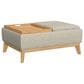 Emerald Home Furnishings Reverie Storage Ottoman with Tray White Pepper, , large