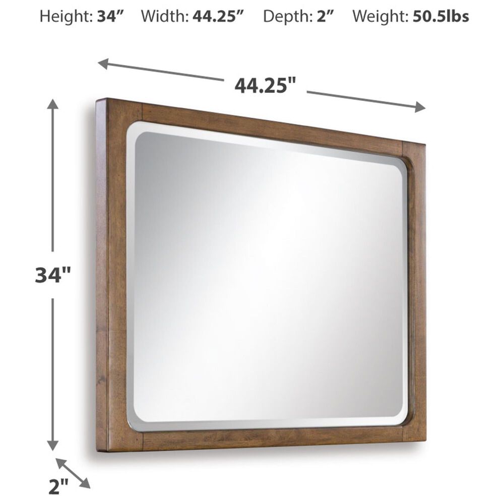 Millenium Dresser and Mirror in Light Brown, , large