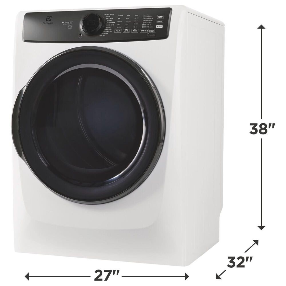 Electrolux 4.5 Cu. Ft. Front Load Washer and 8.0 Cu. Ft. Gas Dryer in Matte White, , large