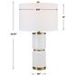 Uttermost Table Lamp in Gloss White and Antique Gold, , large