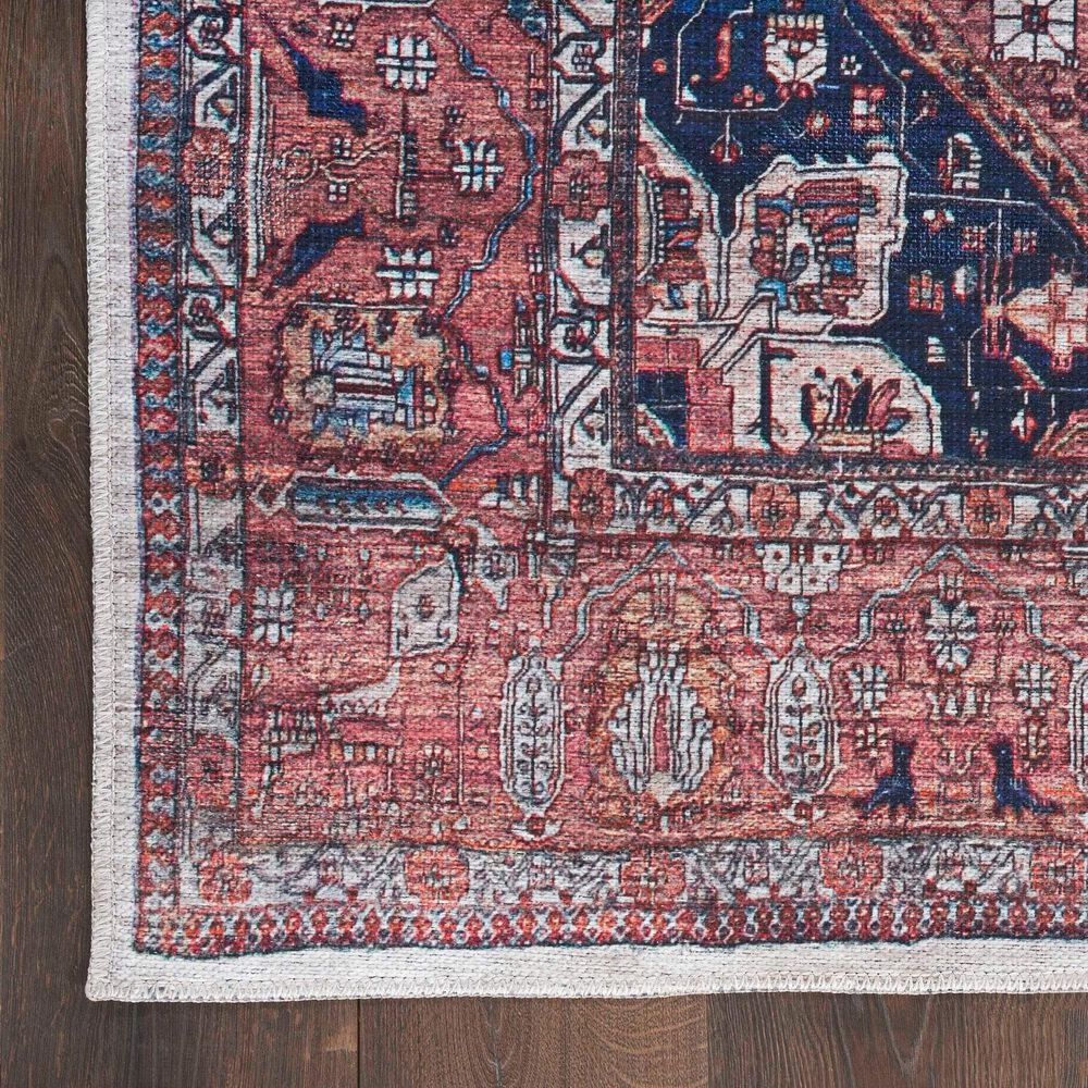 Nourison Grand Washables 5&#39;3&quot; x 7&#39;3&quot; Ivory Brick Area Rug, , large