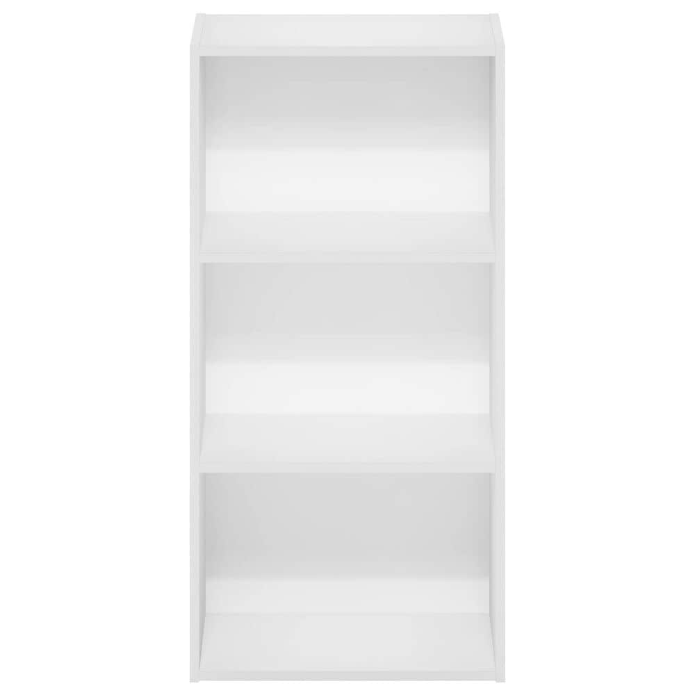 HOMLUX 3-Tier Open Shelf Bookcase in White, , large