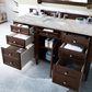 James Martin Vanities Brittany 60" Single Bathroom Vanity in Burnished Mahogany with 3 cm Victorian Silver Quartz Top and Rectangular Sink, , large