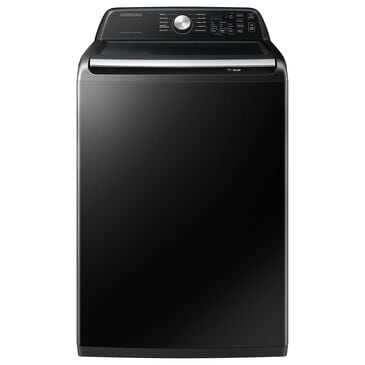 Samsung 4.6 cu. ft. Large Capacity Smart Top Load Washer with ActiveWave Agitator and Active WaterJet in Brushed Black, , large