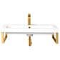 James Martin Vanities Boston 39.5" Single Wall Brackets in Radiant Gold with 3 cm White Glossy Resin Top and Rectangular Sink, , large