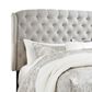 Signature Design by Ashley Jerary Queen Wingback Upholstered Bed in Light Gray, , large