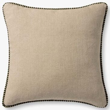 Loloi 22" Square Throw Pillow in Green and Beige, , large