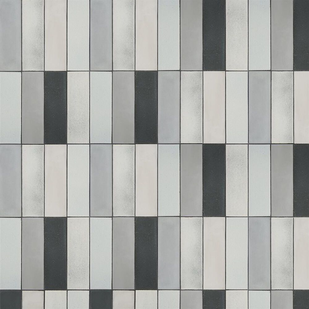 Soho Studio ColorHues Cloud Blend 2" x 8" Cement and Lava Stone Tile, , large