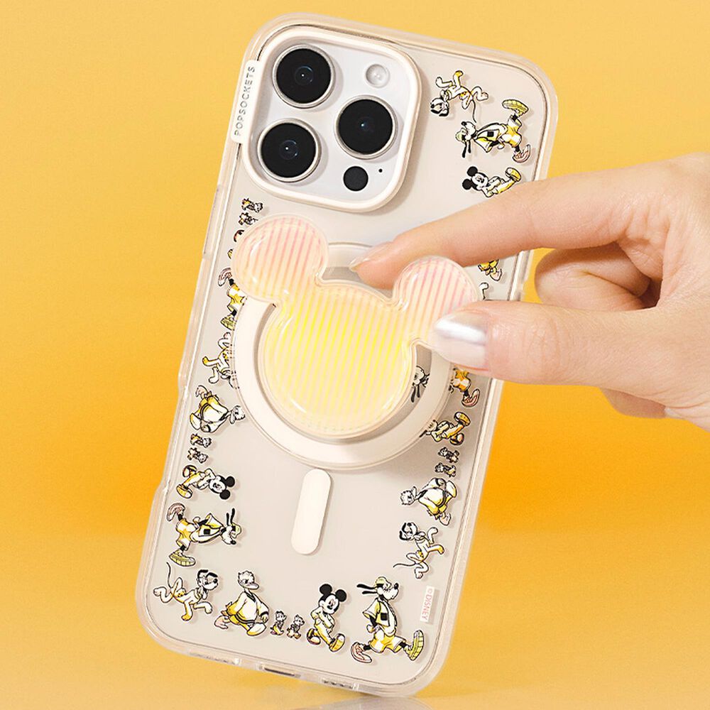 PopSockets Mickey and Friend MagSafe PopGrip in Airbag Sherbert Mickey Stripe, , large