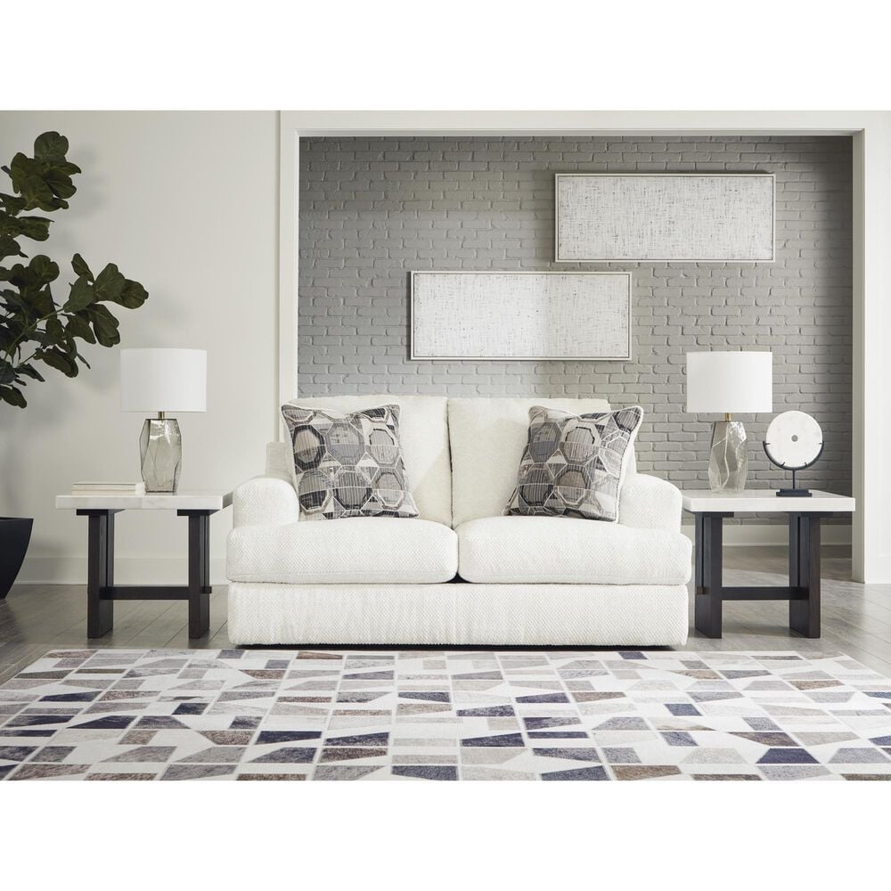 Ashley Karinne Stationary Sofa and Loveseat Set in Linen, , large