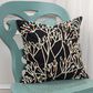 Rizzy Home Floral 20" Down Filled Pillow in Black, , large