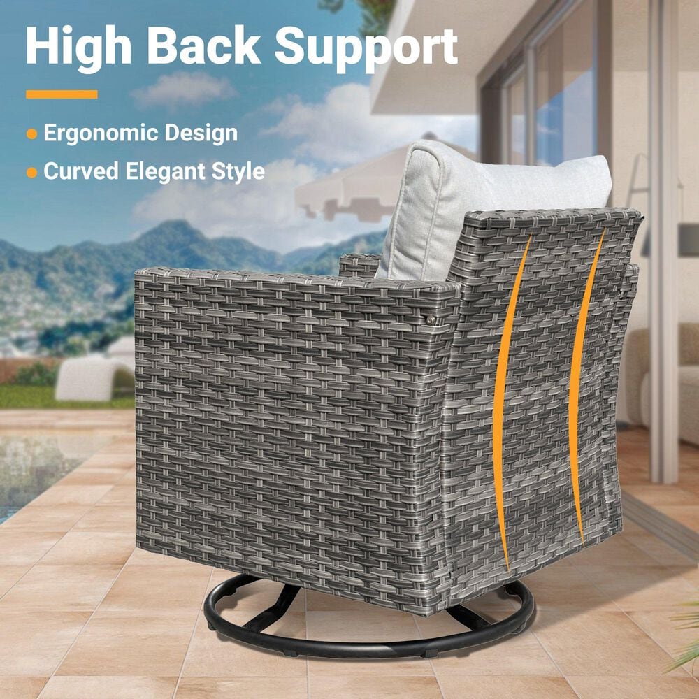 HOMLUX 7-Piece Outdoor Patio Set in Gray, , large