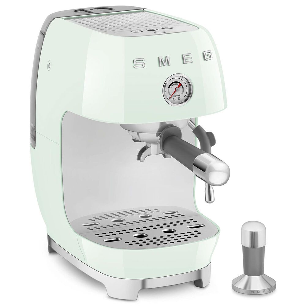 SMEG Retro Style 47 Oz Espresso and Cold Brew Coffee Machine in Pastel Green, , large