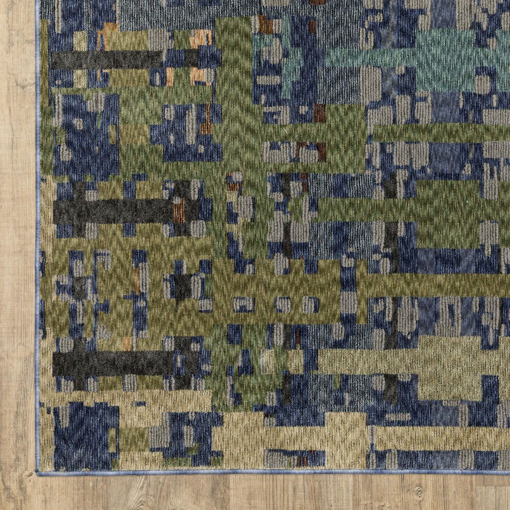 Oriental Weavers Tisdell Blue and Multicolor 2'3" x 7'6" Runner, , large