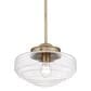 Golden Lighting Ingalls Medium Pendant with Clear Glass in Modern Brass, , large