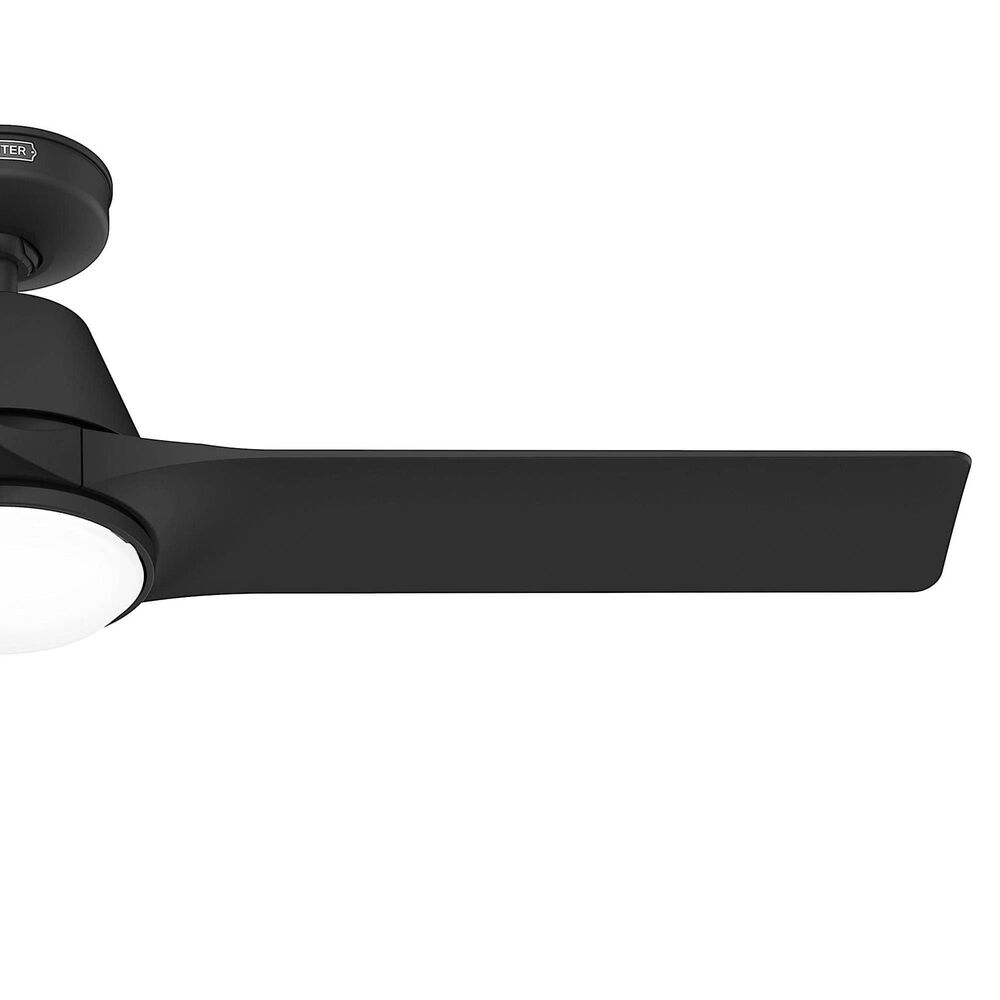 Hunter Aeronaut Outdoor Smart 52&quot; Ceiling Fan with LED Light in Matte Black, , large