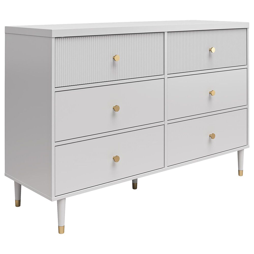 DHP Elizabeth 6-Drawer Dresser in Dove Gray, , large