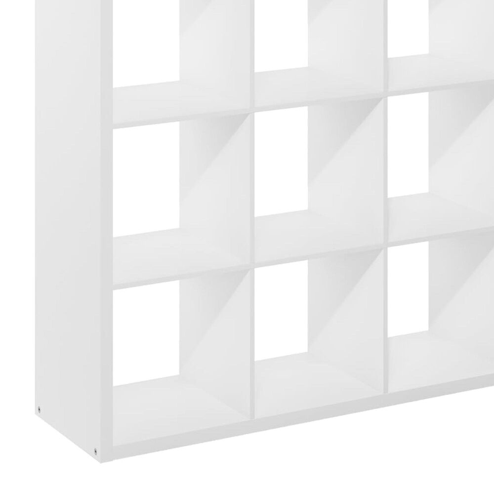 HOMLUX 12-Cube Reversible Open Back Bookshelf in White, , large