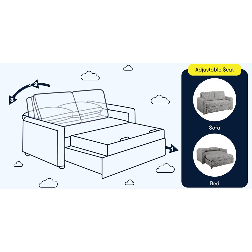 Lifestyle Solutions Tyler Convertible Sofa in Grey, , large