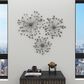 Maple and Jade 24" Round Glam Wall Decor in Black and Clear (Set of 3), , large