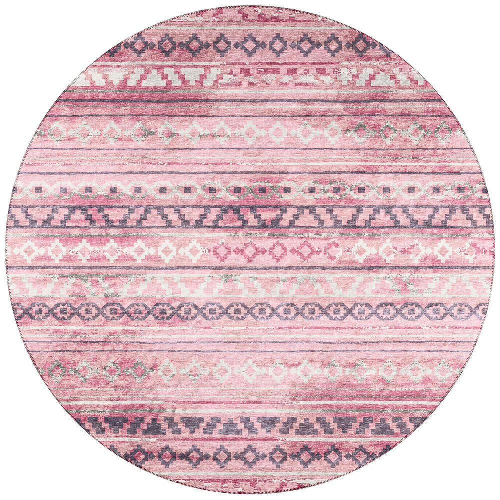 Dalyn Rug Company Sedona 10" Round Blush Indoor/Outdoor Area Performance Rug, , large