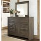 Ashley Juararo Dresser and Mirror in Dark Brown, , large